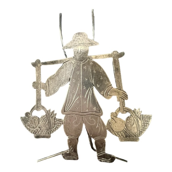 Vintage Chinese, 20th century. Eight figural easel back place card holders - Picture 5 of 12